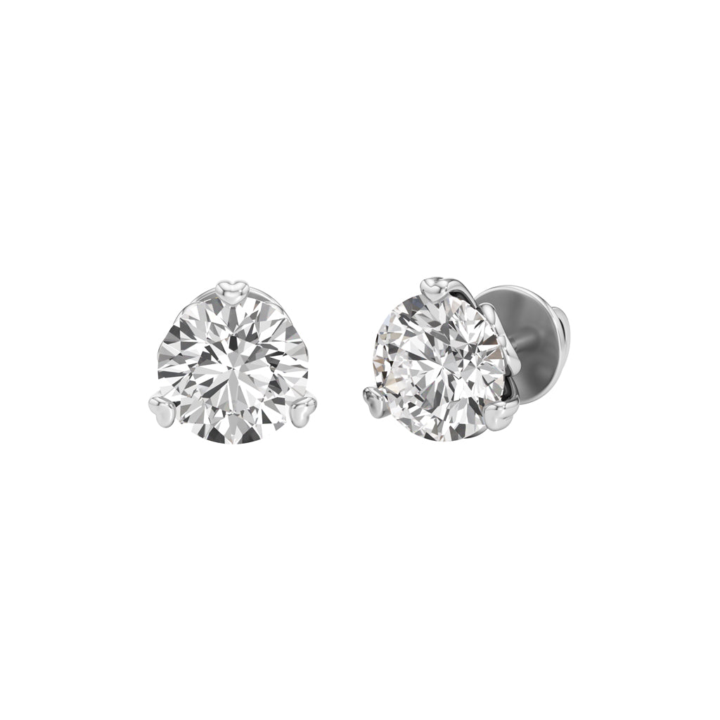 2.5Ct Round Shape Solitaire Studs Earrings