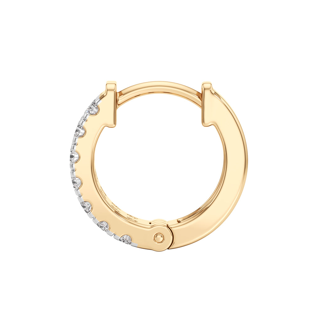 0.50Ct Round Shape Hoops Earrings