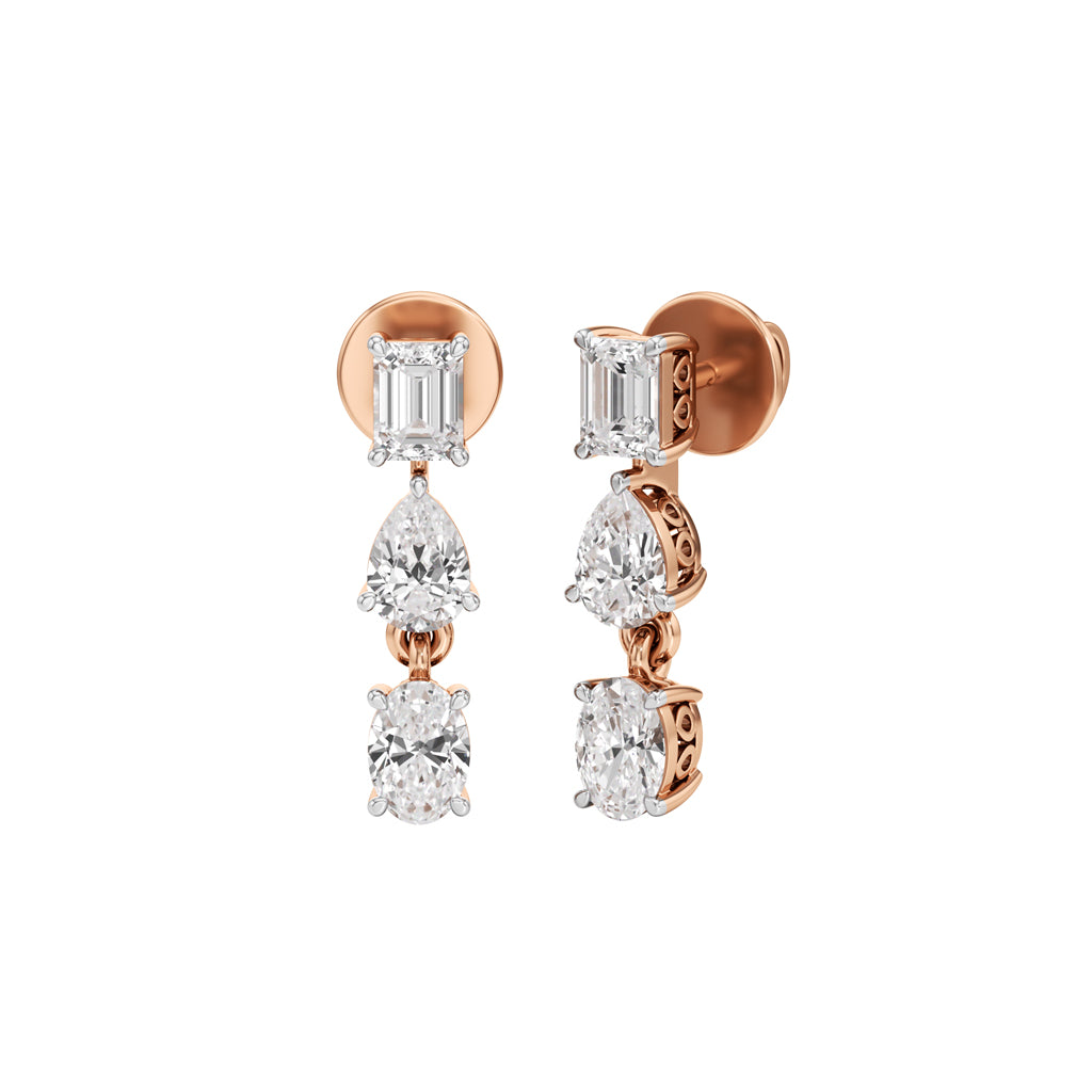1.5Ct Pear Shape Dangles Earrings