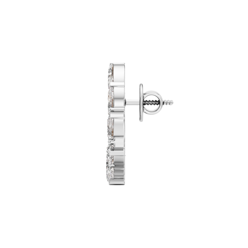 6.25Ct Pear Shape Fancy Studs Earrings