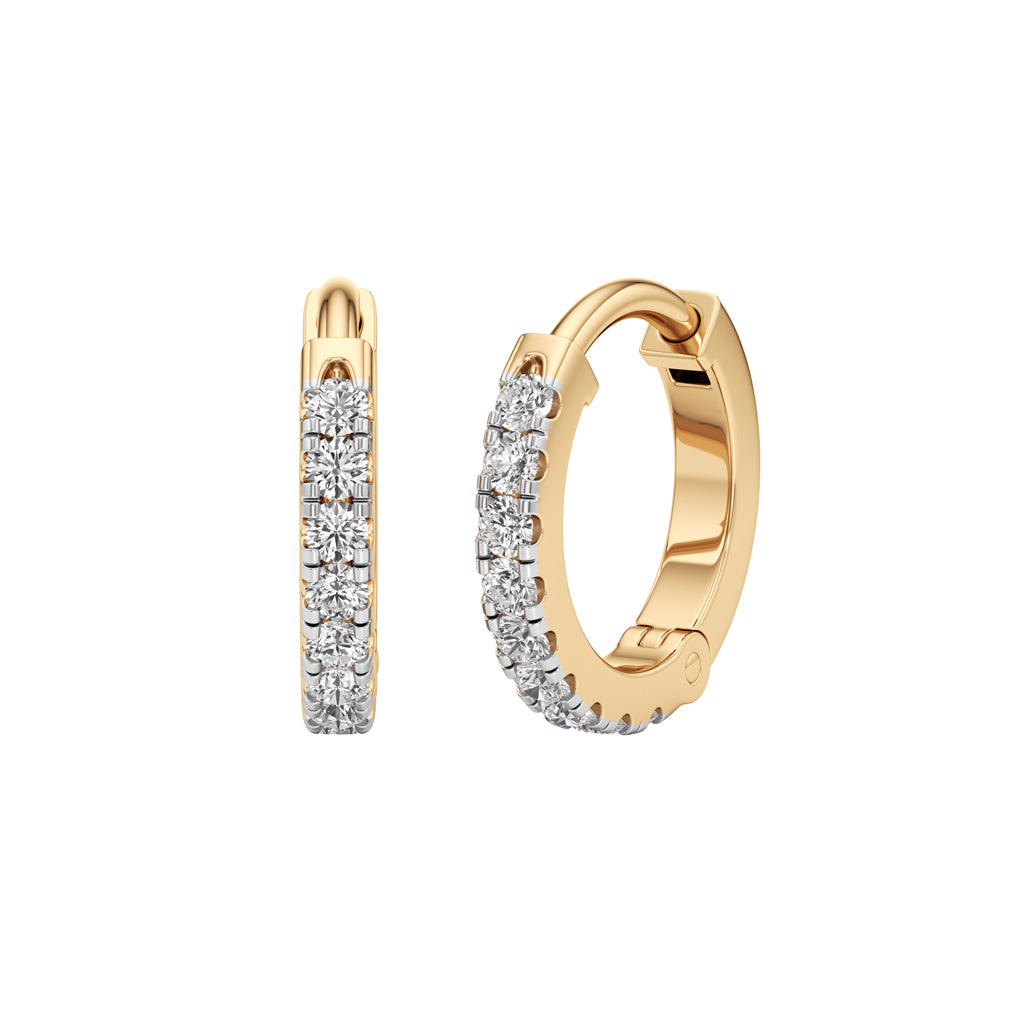 Glimmering Petals Round Shape Delicate Earrings