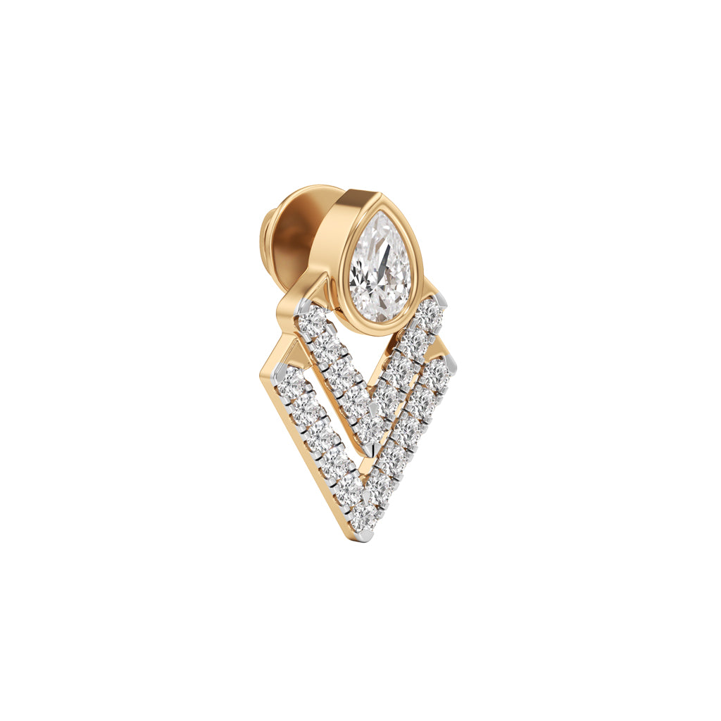 1Ct Pear Shape,Fancy Studs Earrings