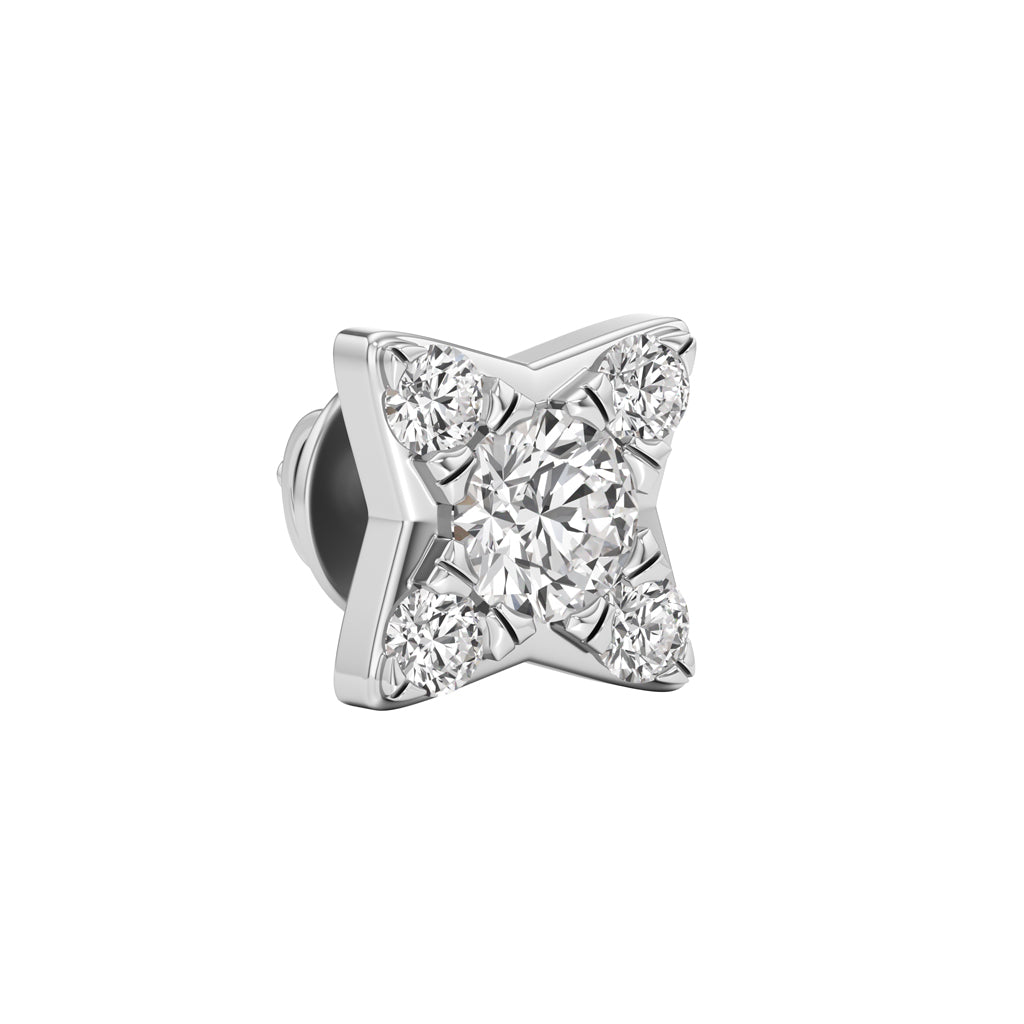 1.00Ct Round Shape Fancy Studs Earrings