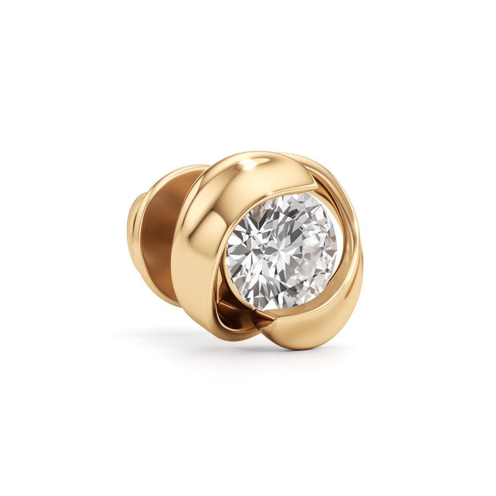 1.00Ct Round Shape Solitaire Studs Earrings