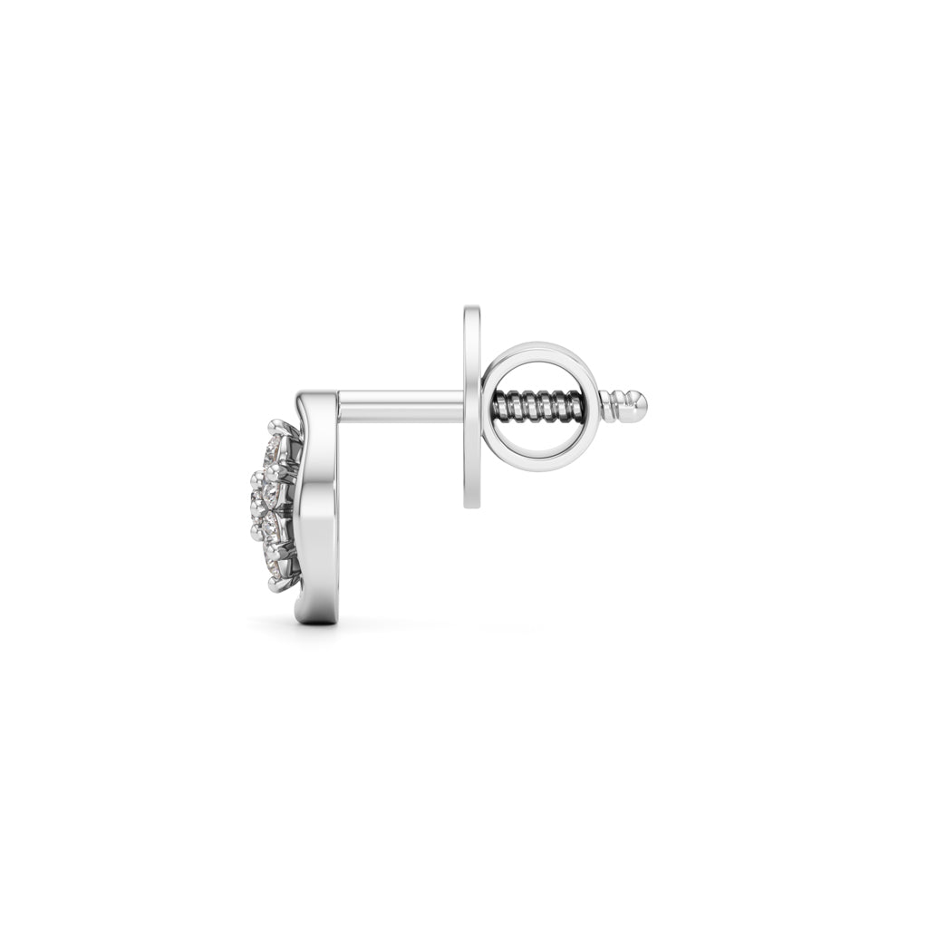 0.25Ct Round Shape Fancy Stud