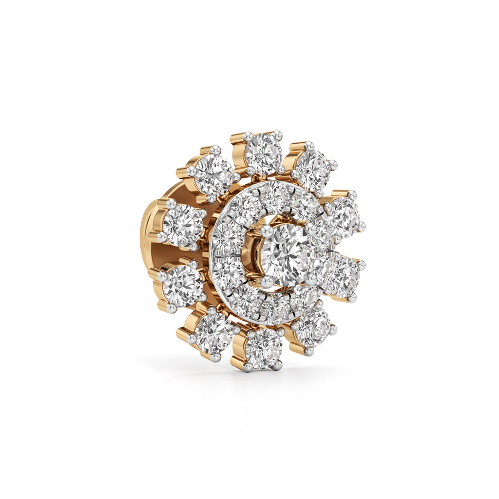 1.25Ct Round Cut Halo Stud