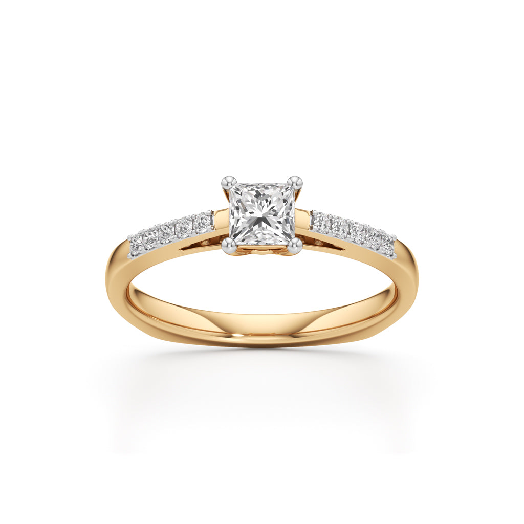 Serenera 0.25Ct Split Shank Pear Cut Engagement Ring