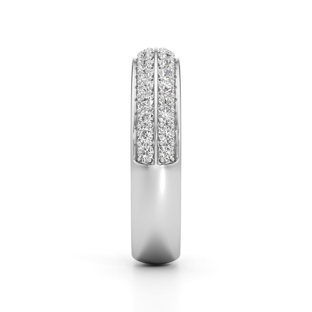 Estrella Two Row Surface Prong Style Ring