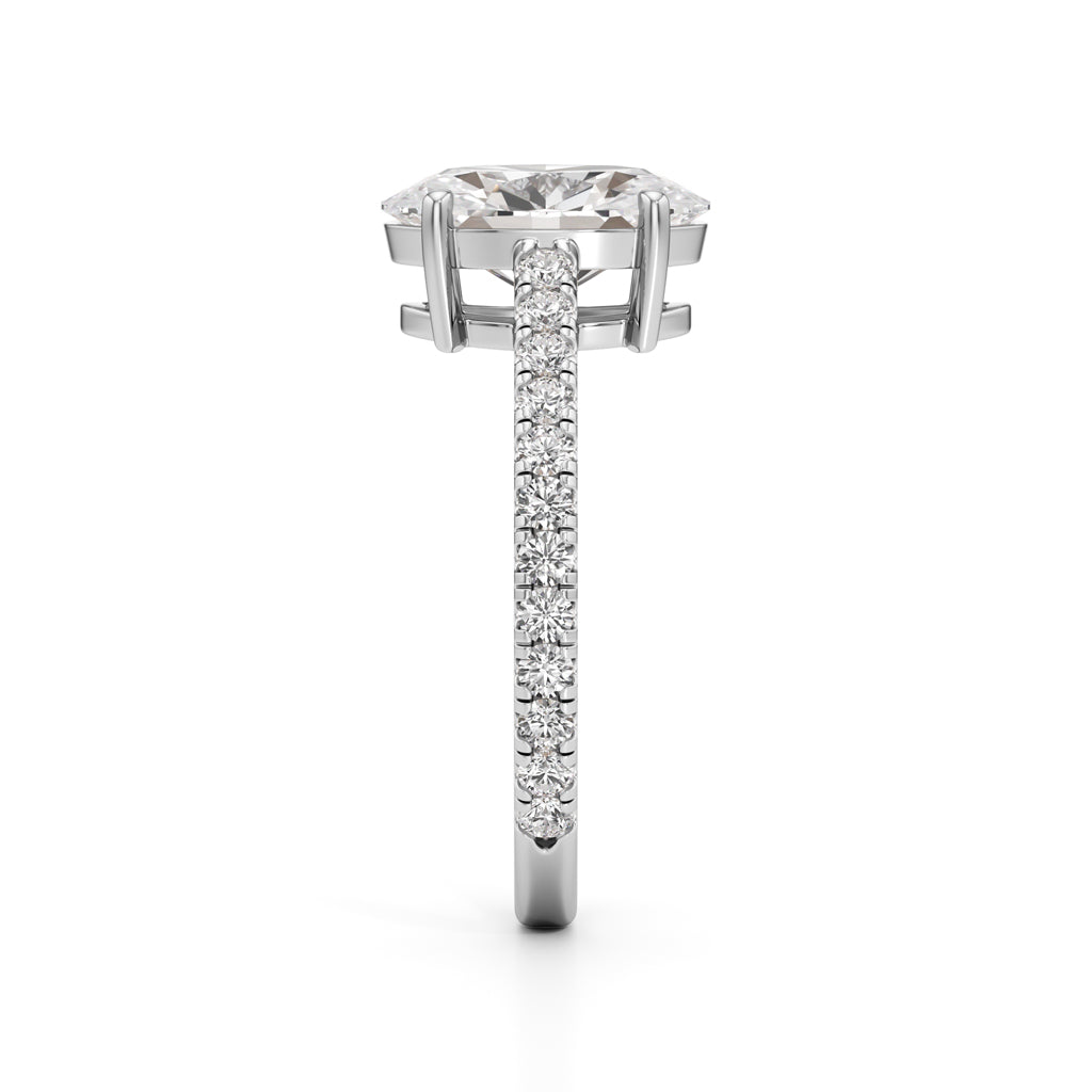 Eternessa 2.25Ct Oval Cut Engagement Ring
