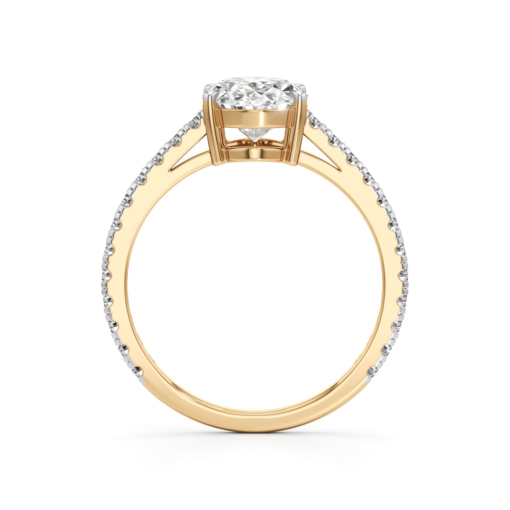 Eternessa 2.25Ct Oval Cut Engagement Ring