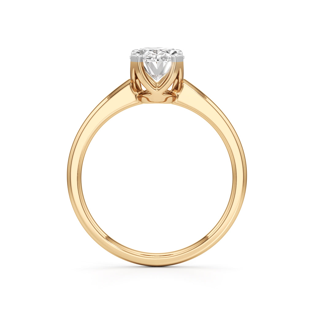 Solinaia 1.5Ct Four Tab Prong Oval Cut Ring