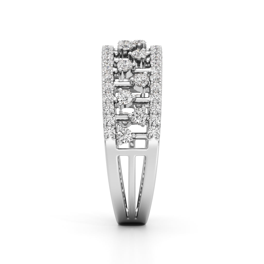 Charmiera Pave Round Cut Classic Ring