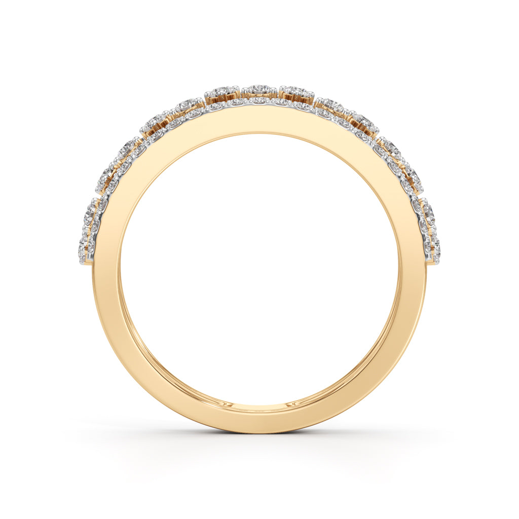 Charmiera Pave Round Cut Classic Ring