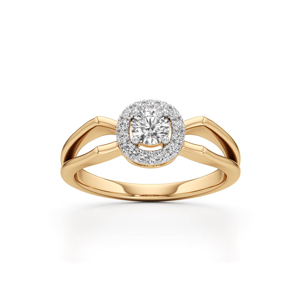 Deliora Split Round Cut Delicate Ring