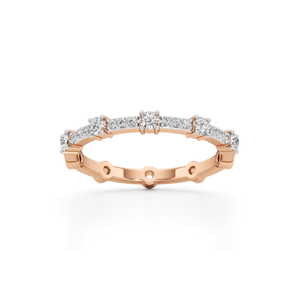 Brilliant Round Delicate Gold Ring