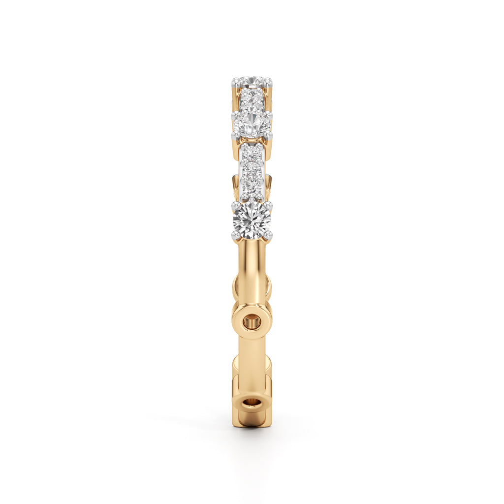 Brilliant Round Delicate Gold Ring