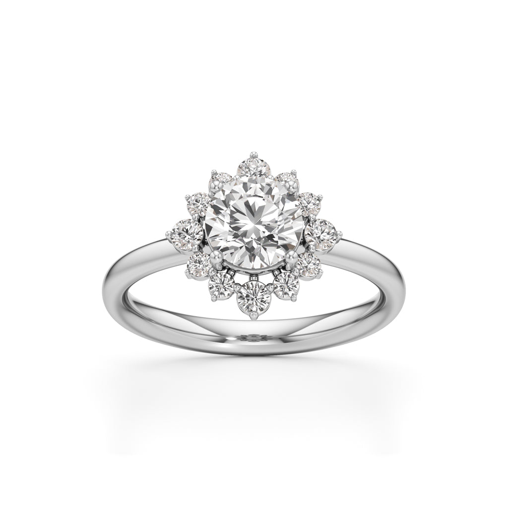 1.25Ct Brilliant Round Halo Ring