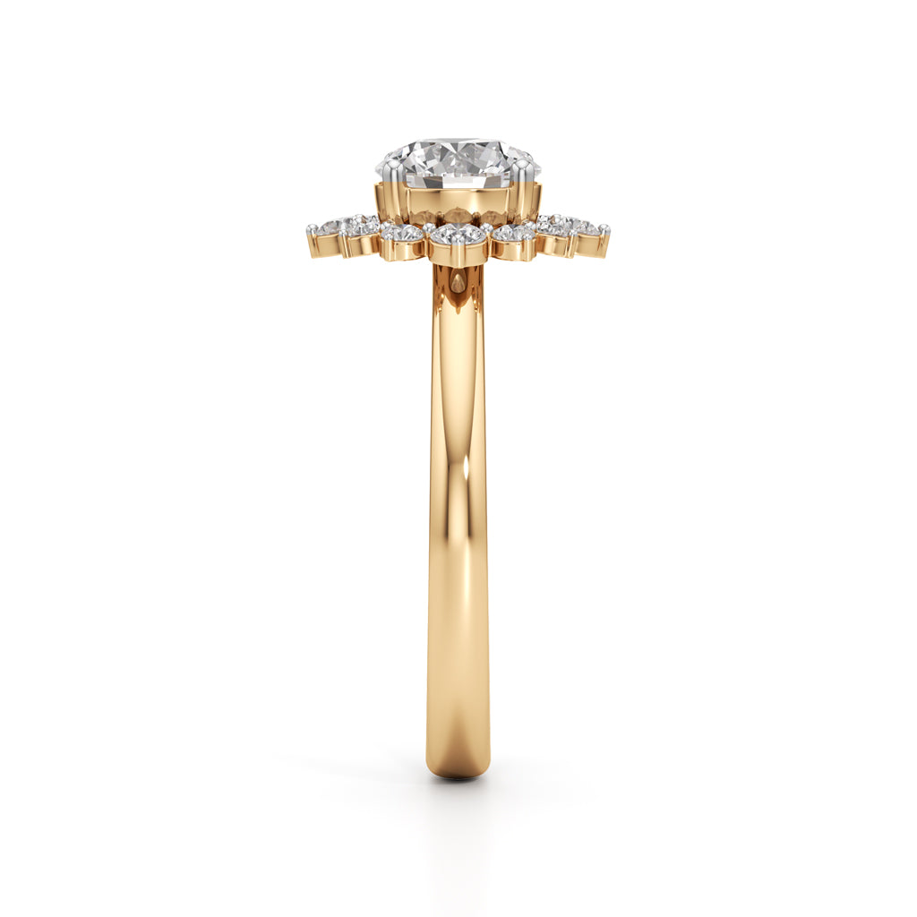1.25Ct Brilliant Round Halo Ring