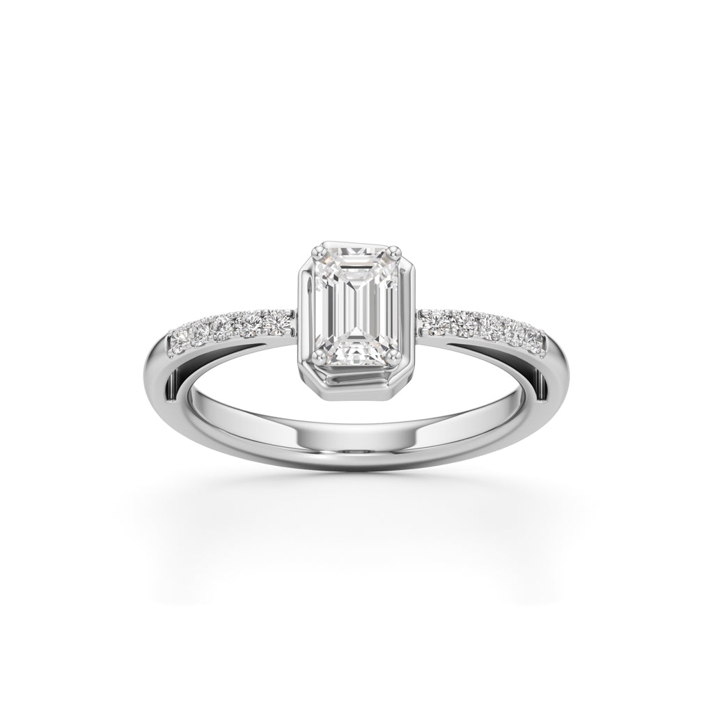 Aurora Deco Emerald Ring