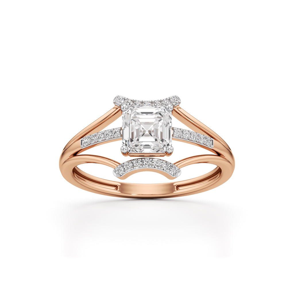 Sovereign Asscher Diamond Ring