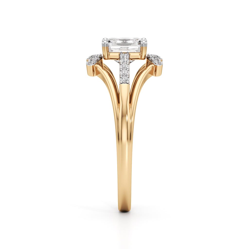 Sovereign Asscher Diamond Ring