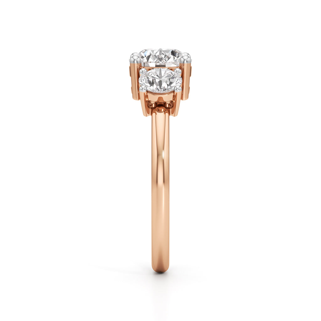 Aura Three-Stone Radiance Ring