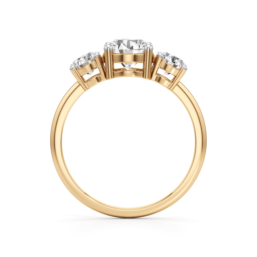Aura Three-Stone Radiance Ring