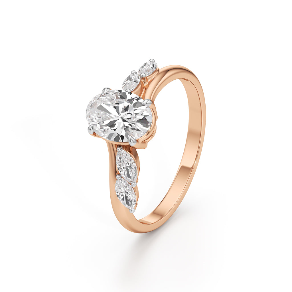 Elanora Oval Marquise Ring
