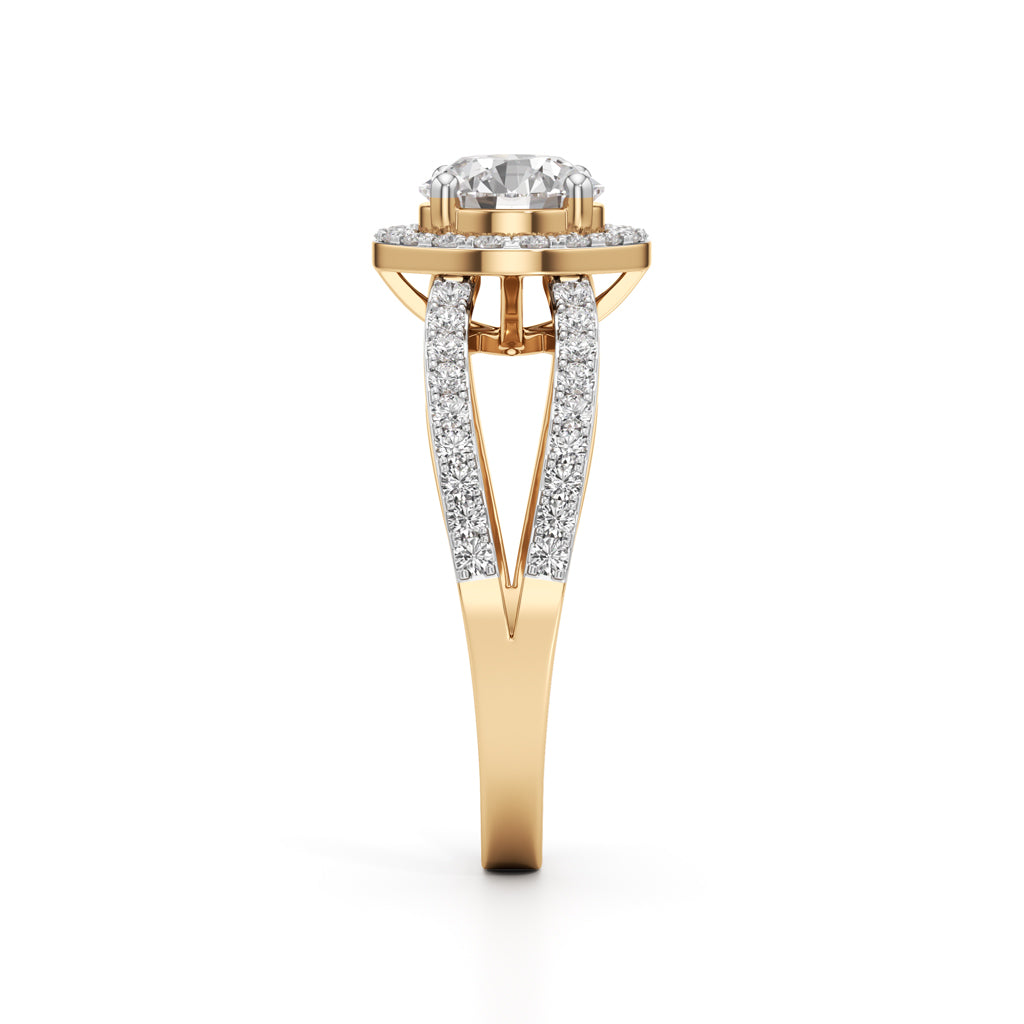 Solenne Round Diamond Ring