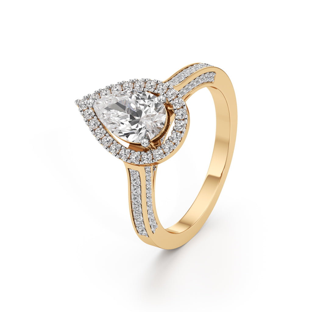Serena Teardrop Glow Ring