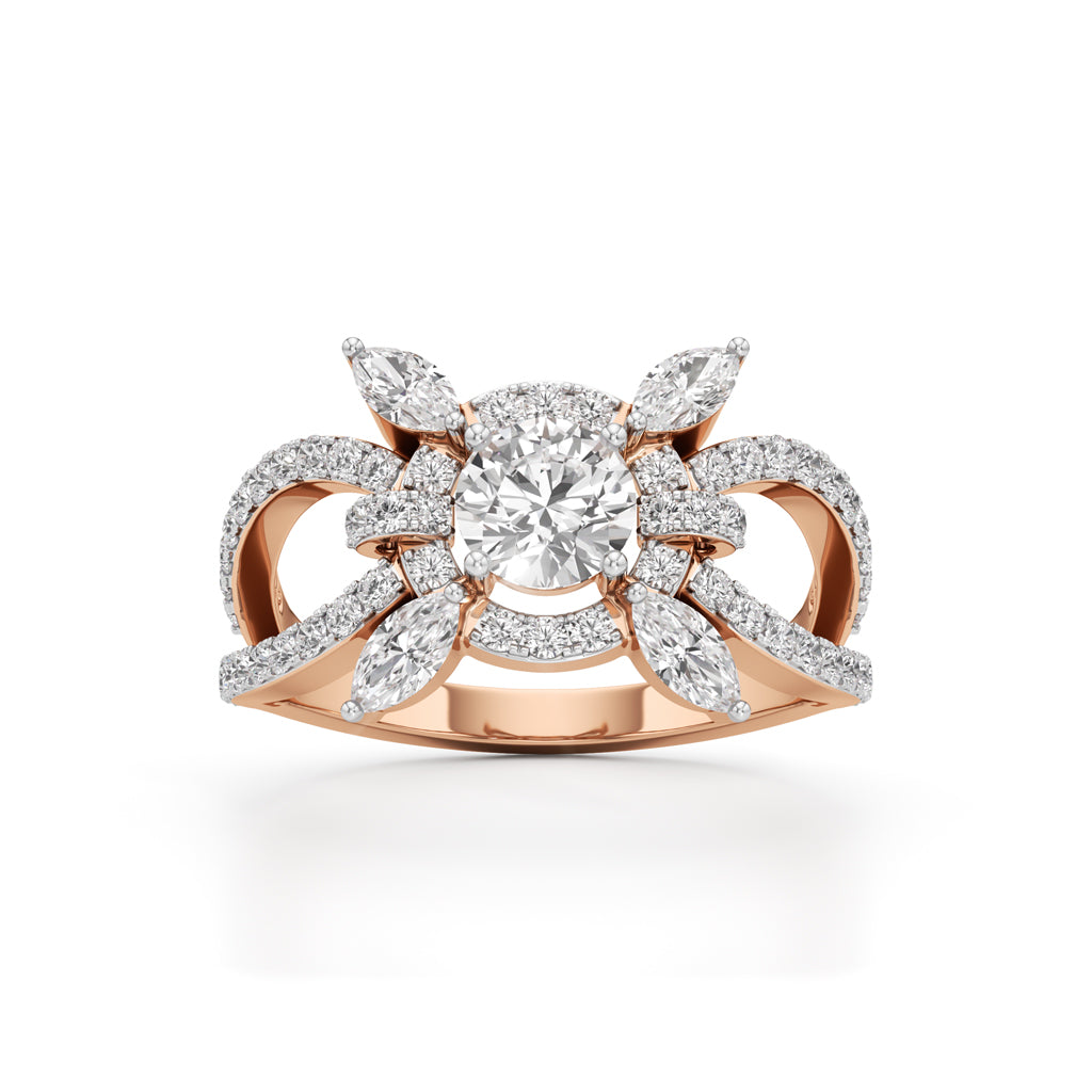 Majestic Petal Cluster Ring