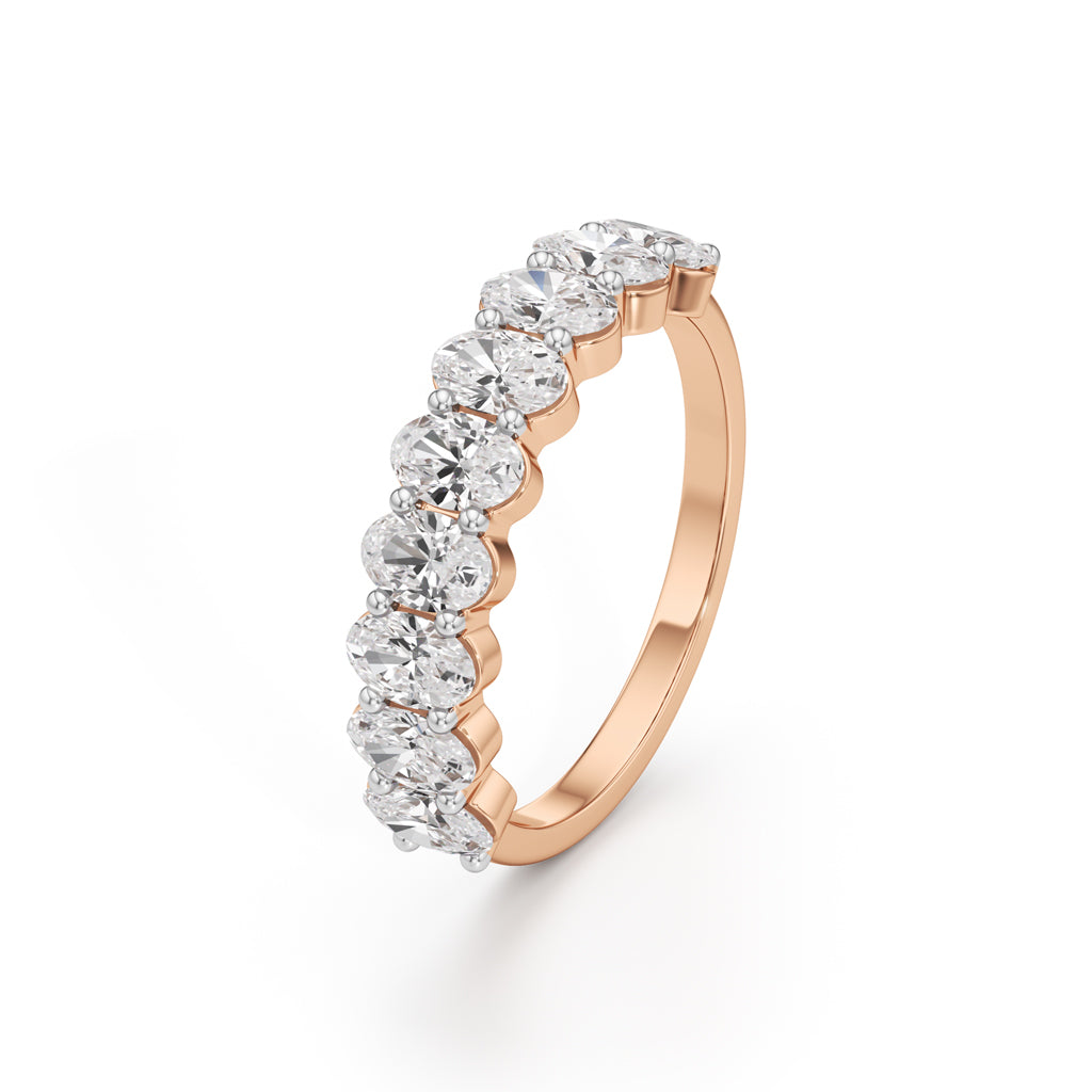 Elysia Nine-Stone Oval Diamond Band