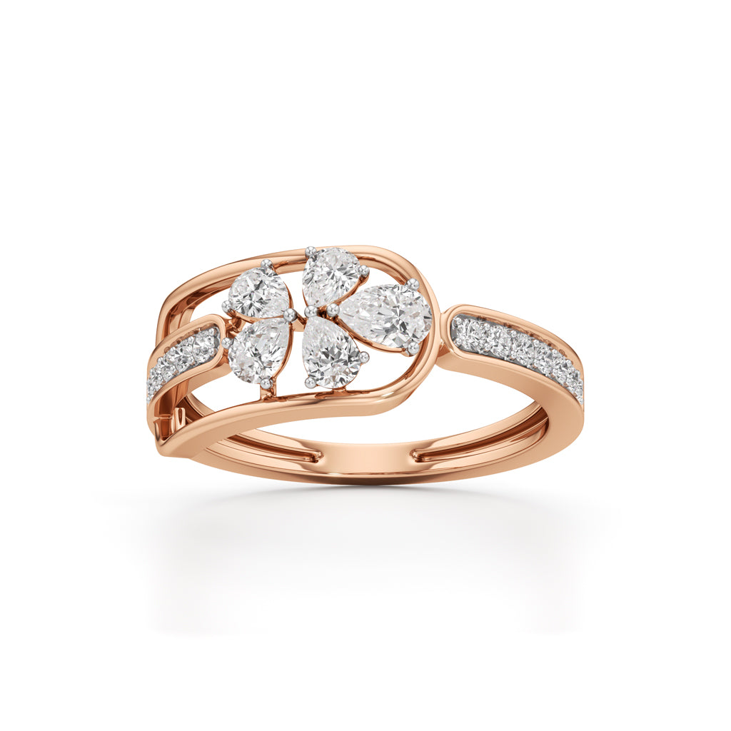 Petal Charm Diamond Ring