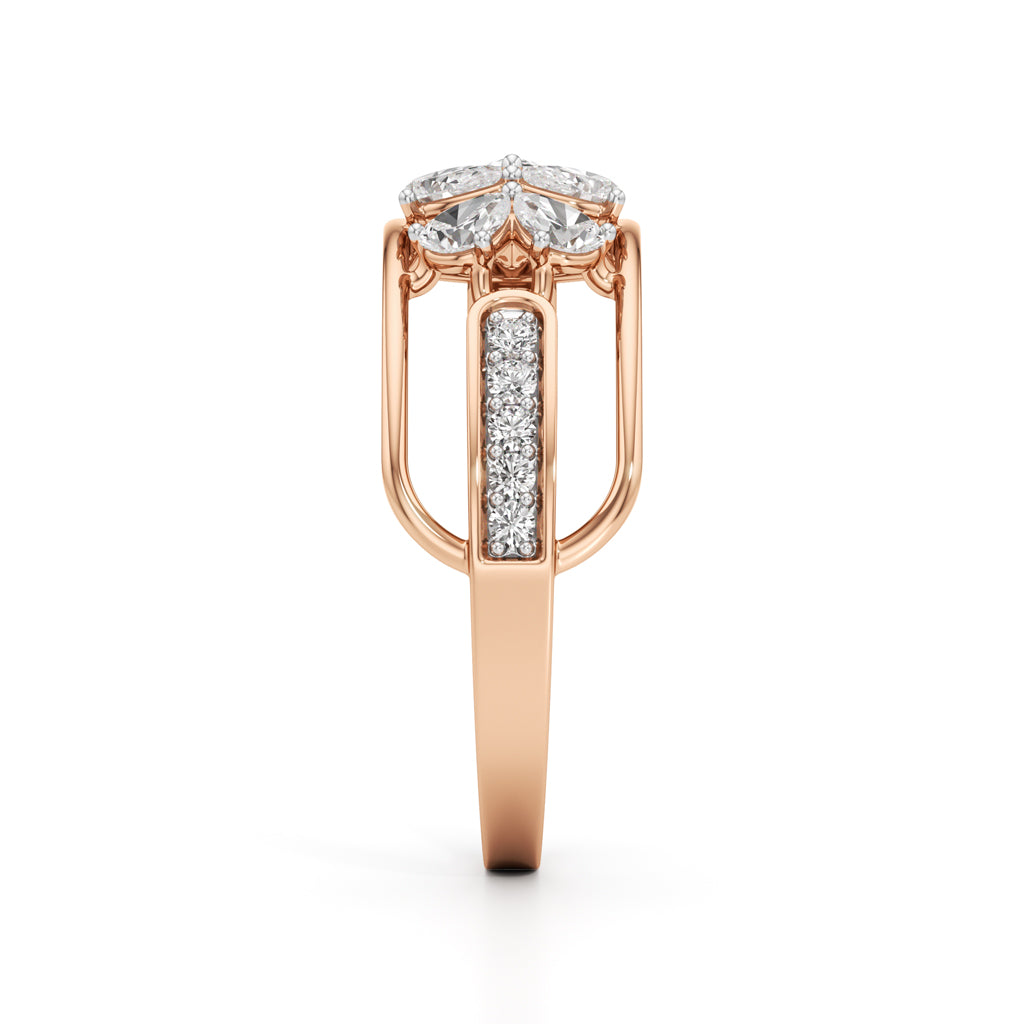 Petal Charm Diamond Ring