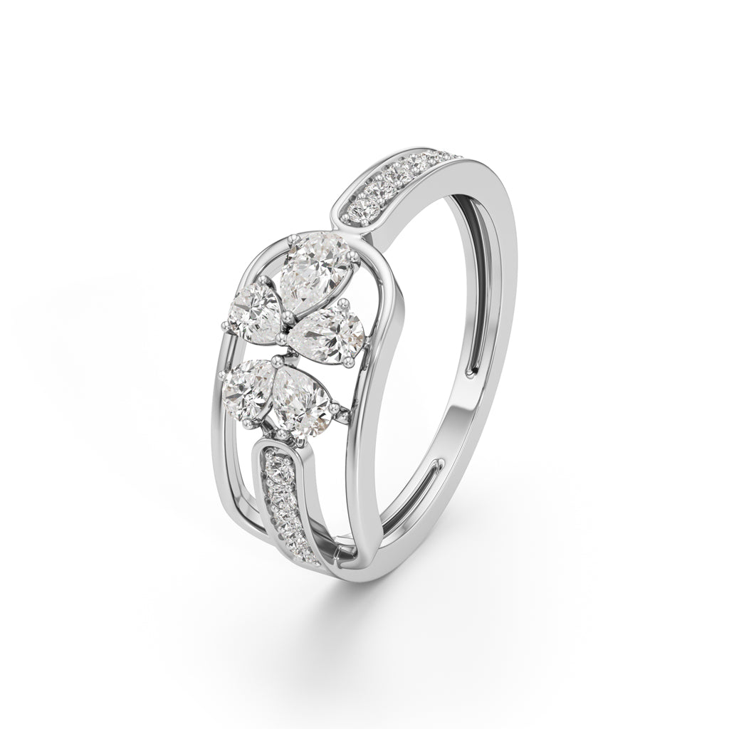 Petal Charm Diamond Ring