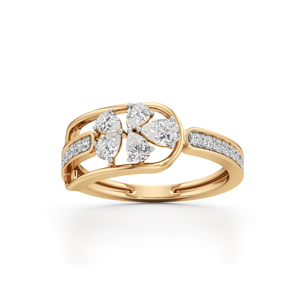 Petal Charm Diamond Ring
