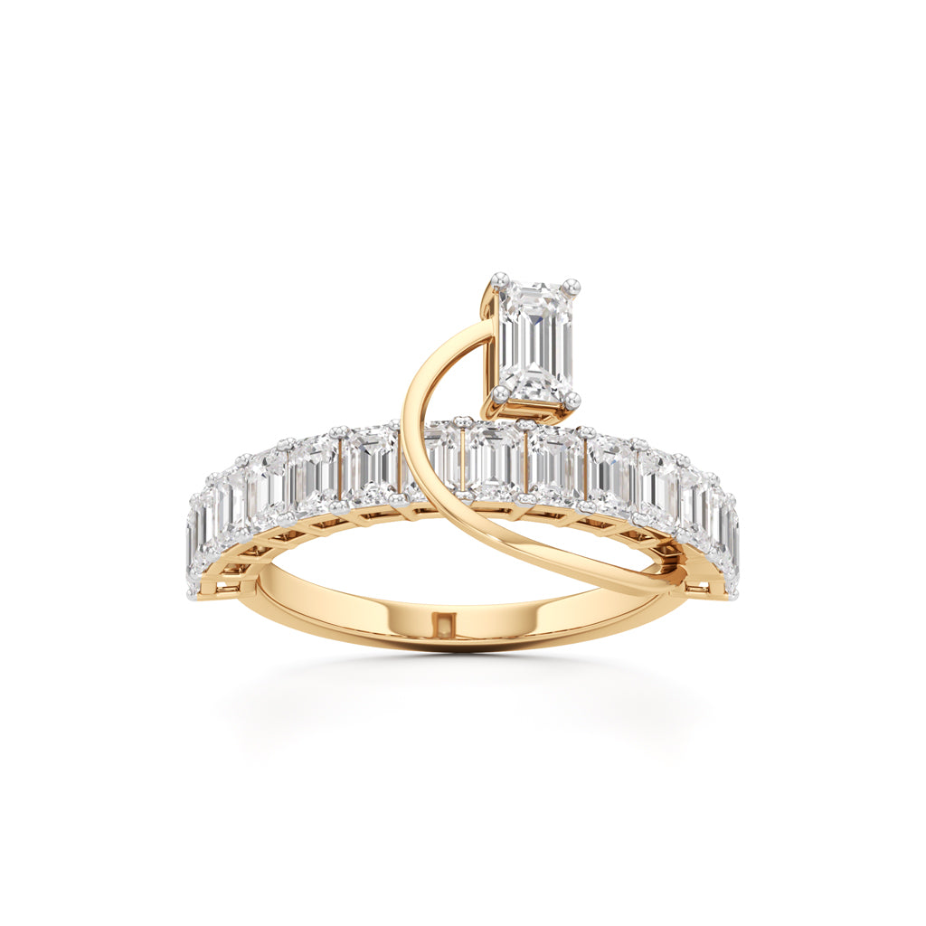 Eterna Curve Baguette Diamond Ring