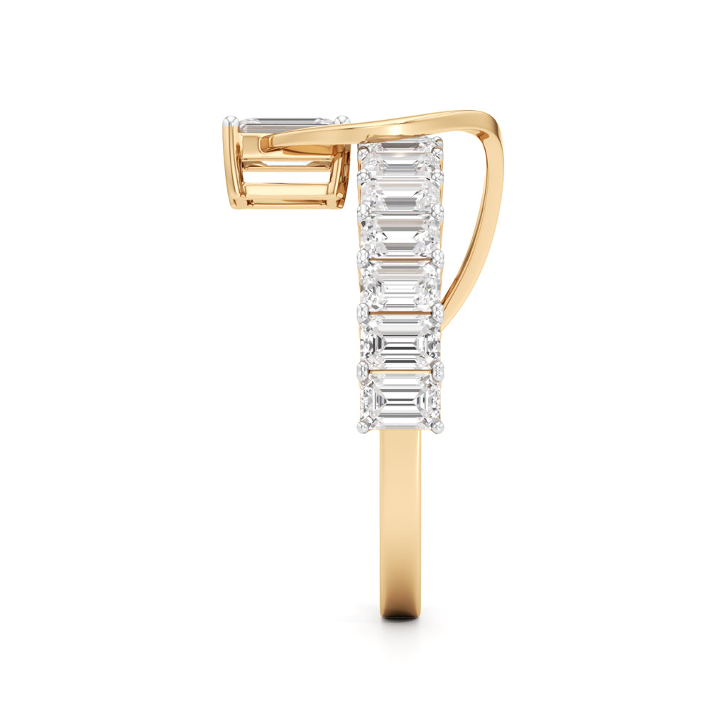 Eterna Curve Baguette Diamond Ring