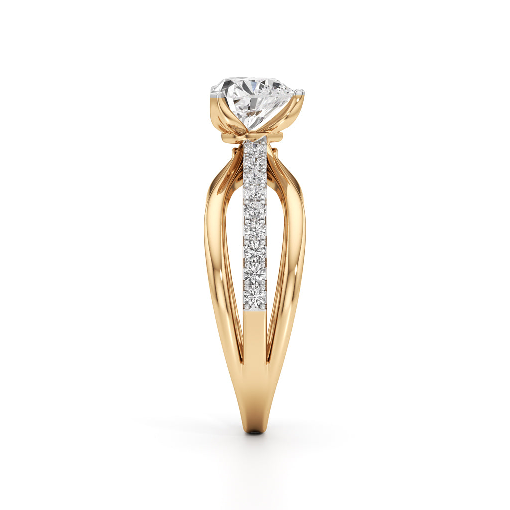 Amora Split Shank Heart Ring