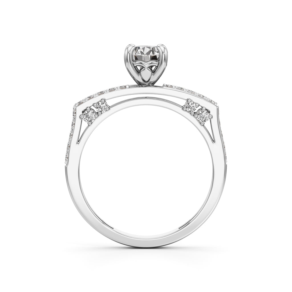 Celestia Dual-Band Solitaire Ring