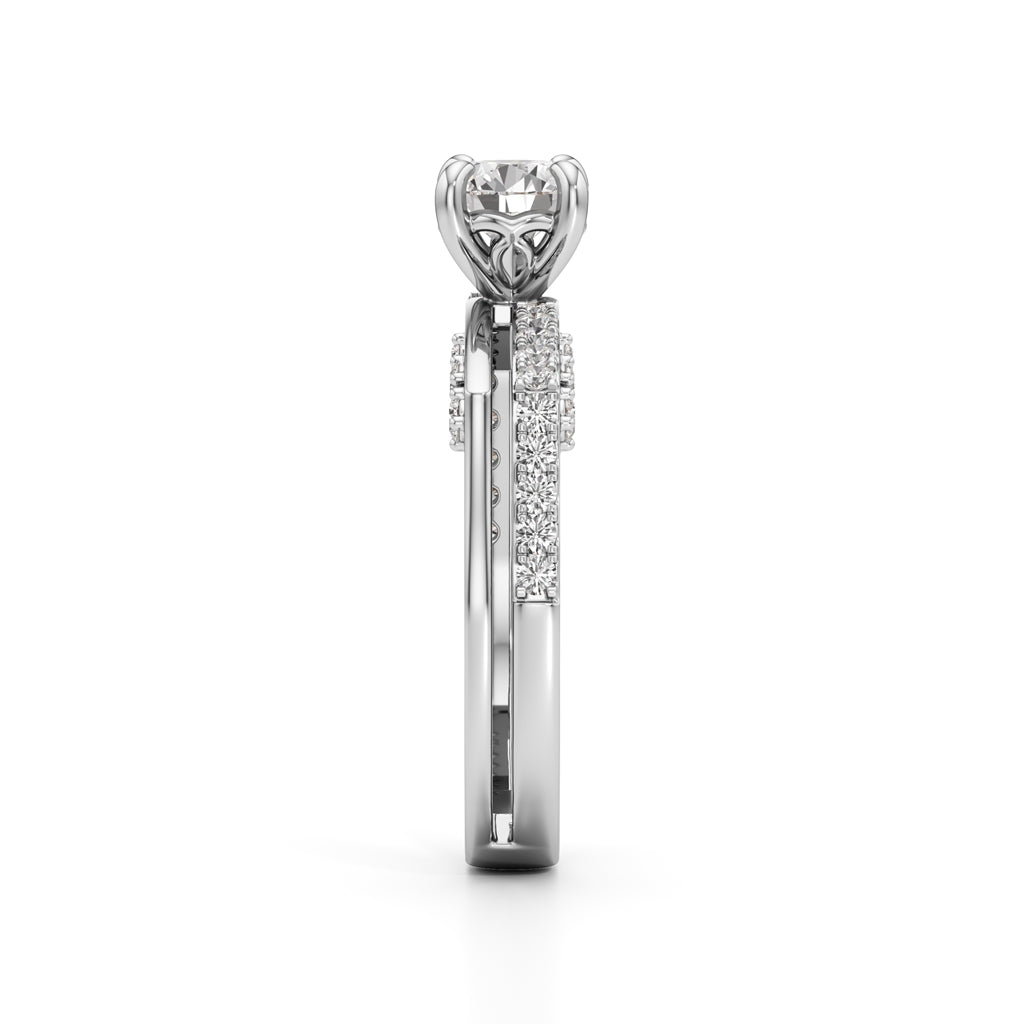 Celestia Dual-Band Solitaire Ring