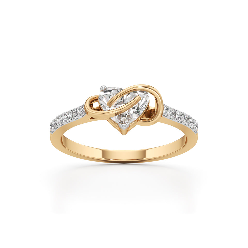 Eterna Heart Knot Diamond Ring