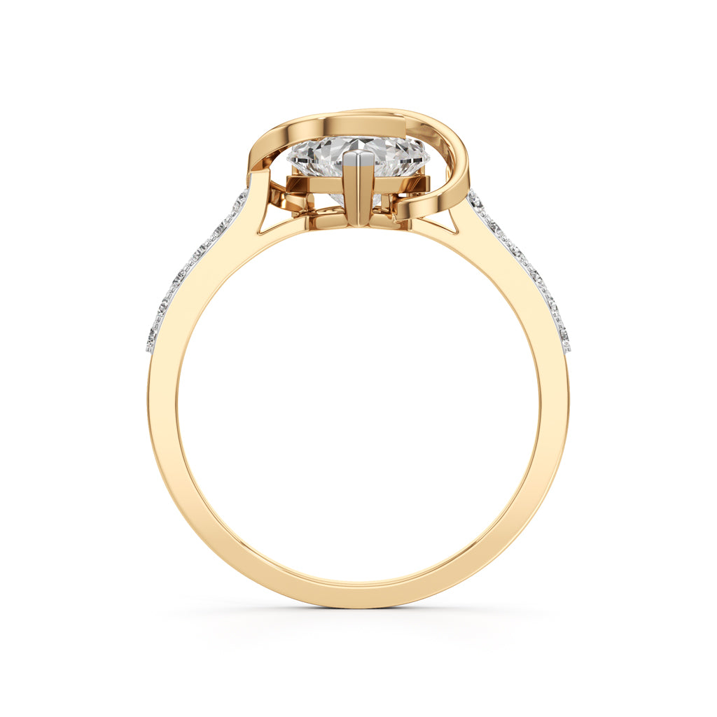 Eterna Heart Knot Diamond Ring