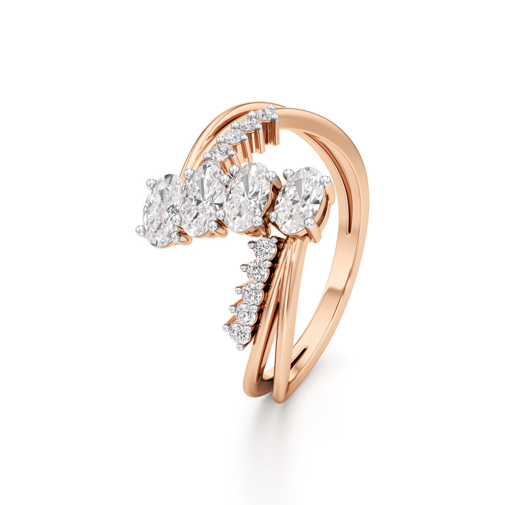 Celestial Cascade Diamond Ring