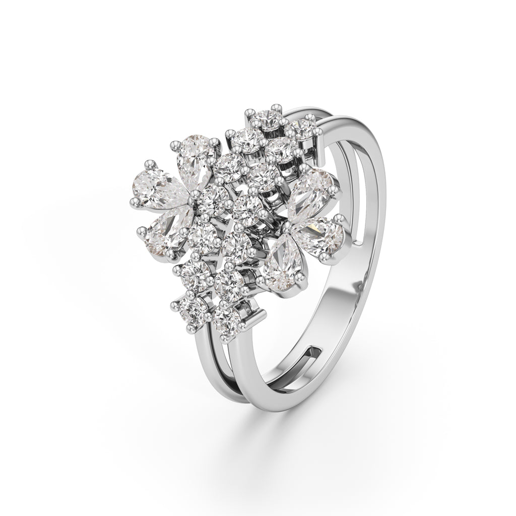 Majestic Bloom Diamond Statement Ring
