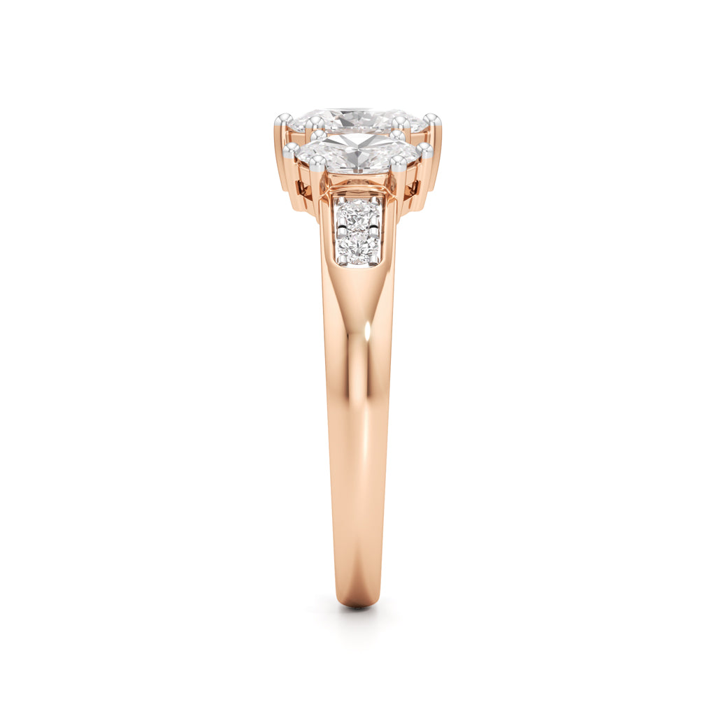 Eternal Embrace Three-Stone Ring