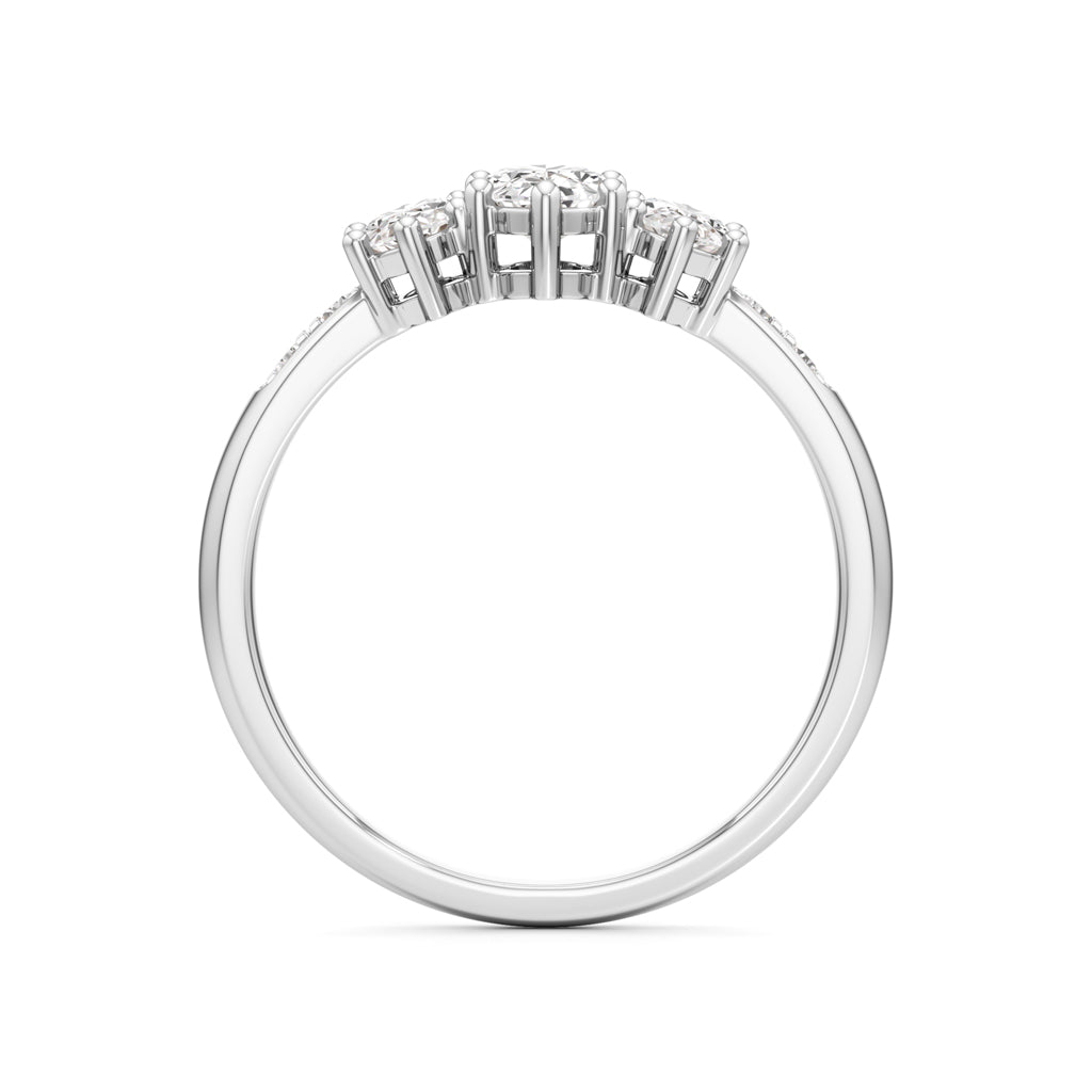 Eternal Embrace Three-Stone Ring
