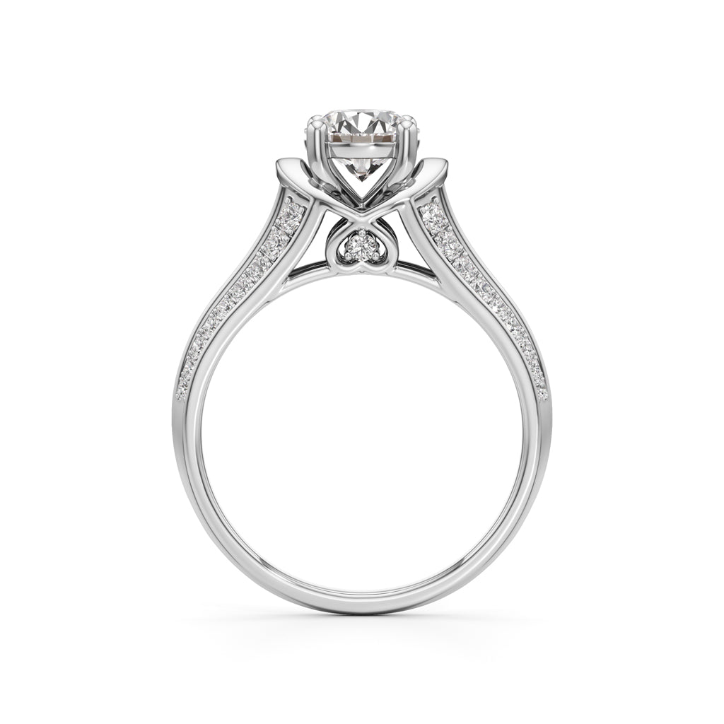 Split Shank Pave Engagement Ring