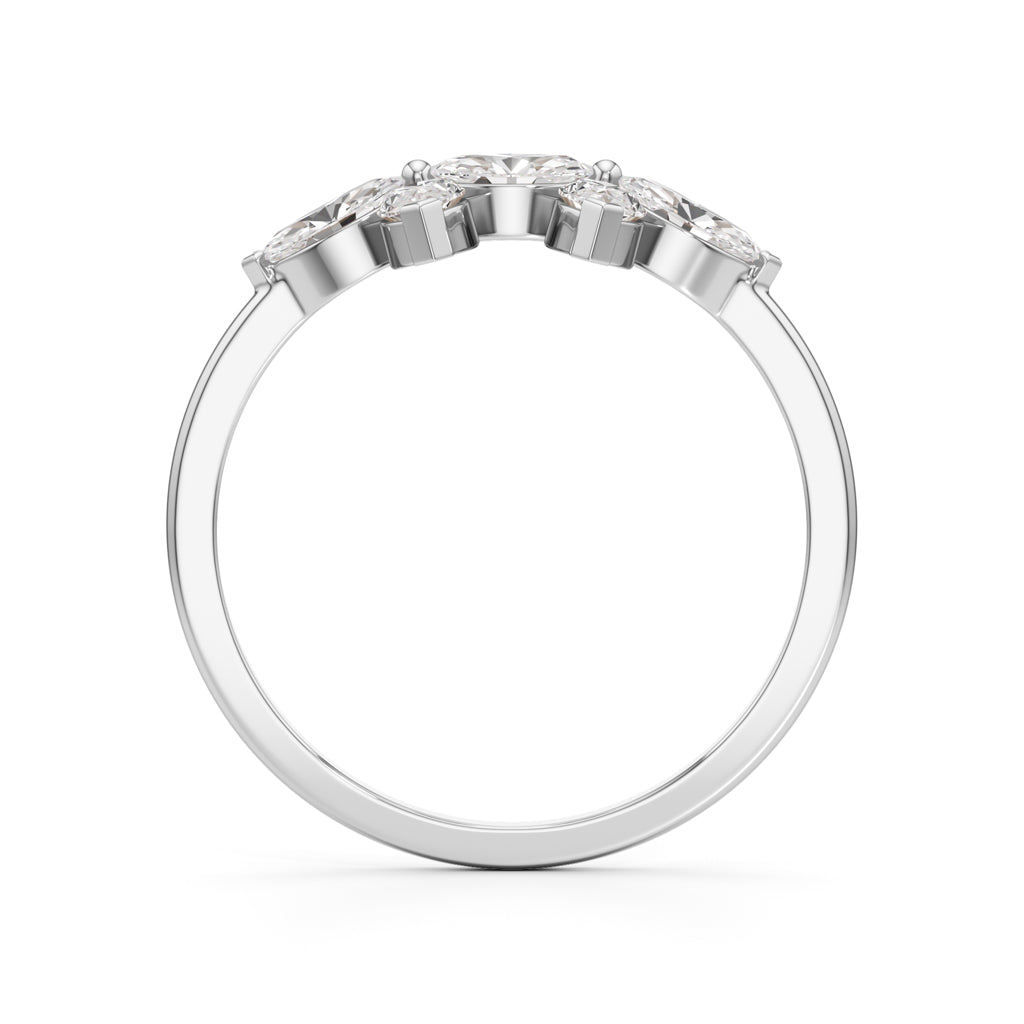 Dual Blossom Diamond Ring
