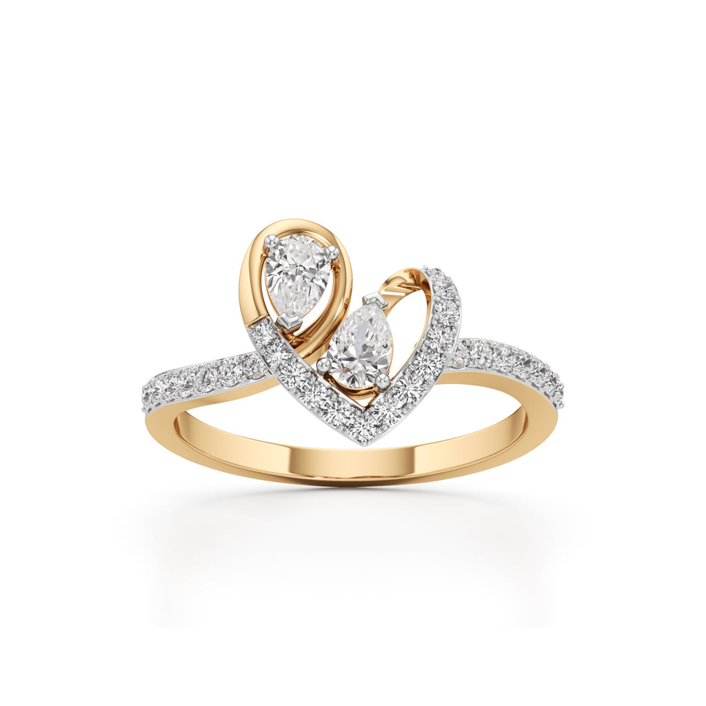 Lustre Pear and Whisper Ring